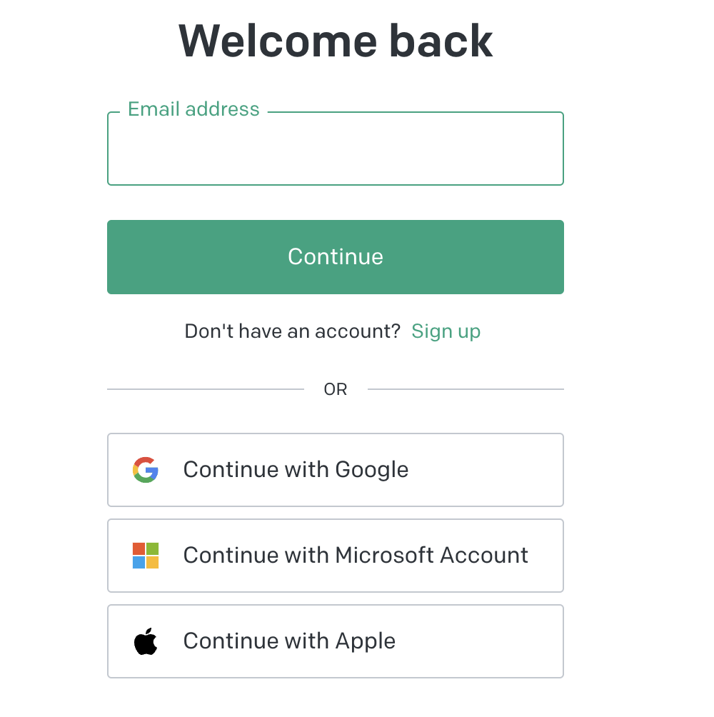 Sign up with Google